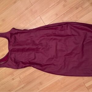 Elegant Burgundy Sleeveless Dress